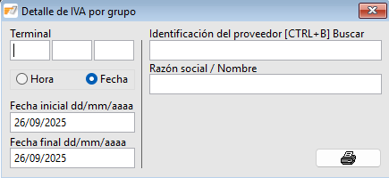 Compras detallando IVA por grupo