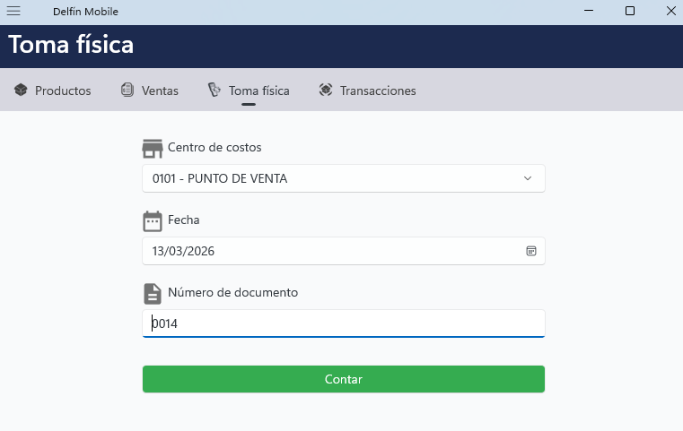 Editar toma física