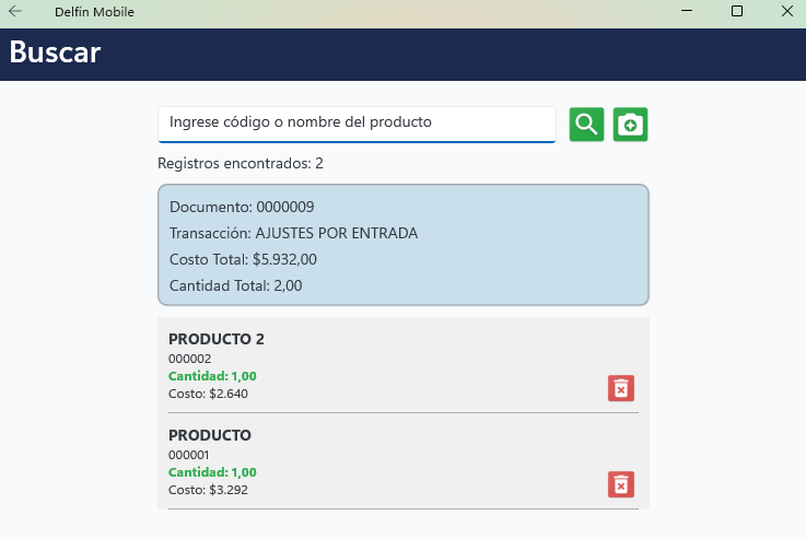 Item de transacción