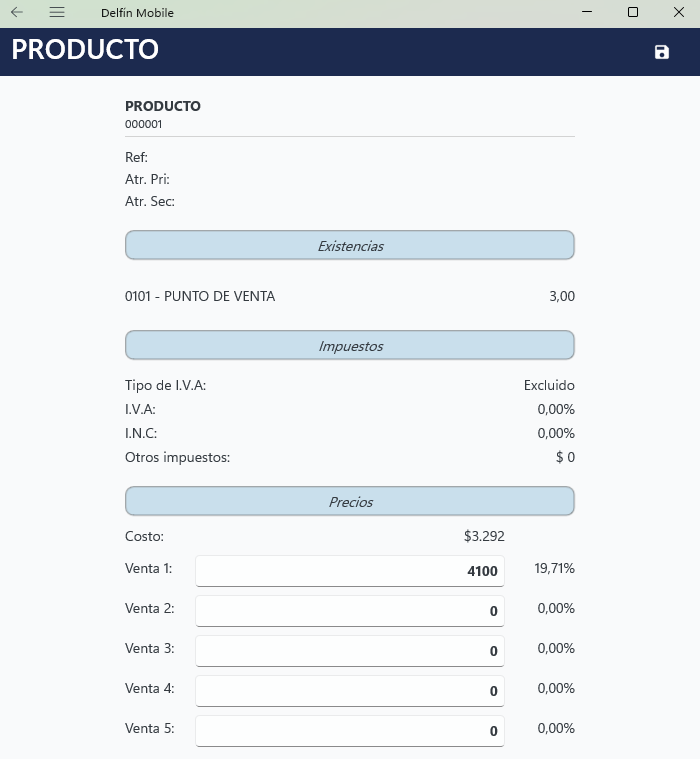 Editar un producto