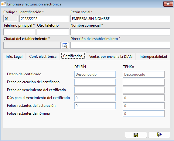 Configuración de certificados