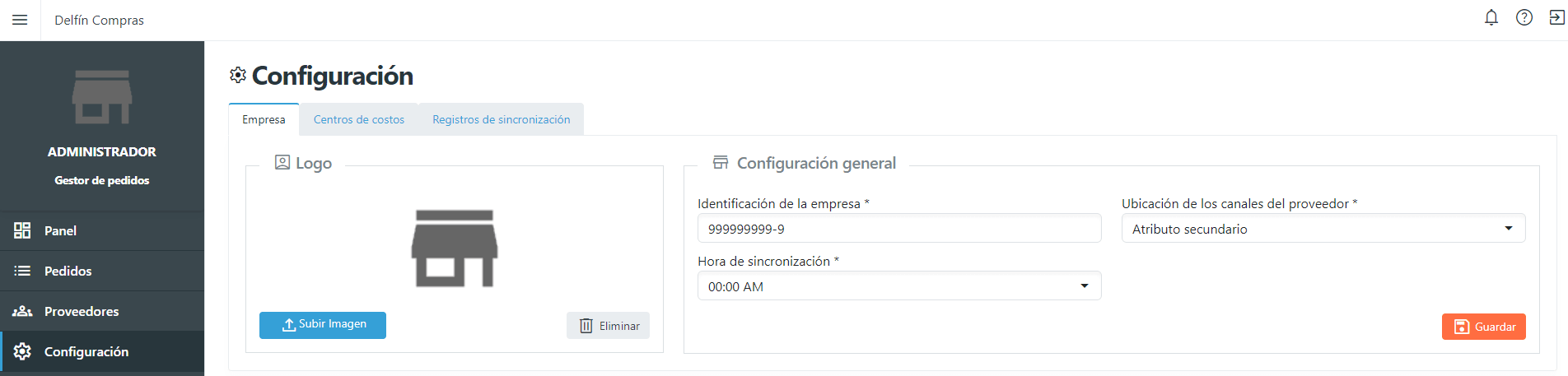 Configuración de la empresa