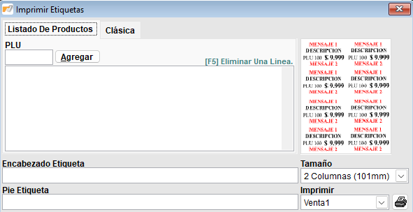 Impresión de etiquetas