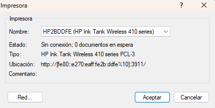 Impresora por defecto