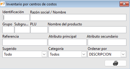 Inventarios por centros de costos