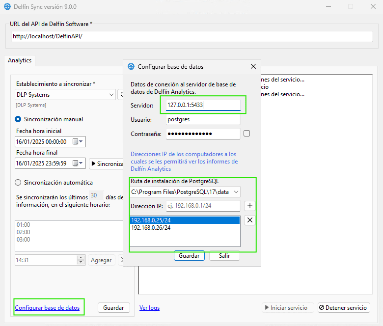 Configuración de PostgreSQL
