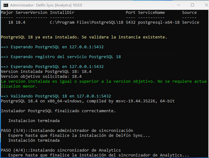 Instalación de componentes