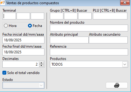 Ventas por productos compuestos