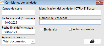 Ventas por vendedores por comisión